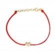 DIAMOND HEART BRACELET ON CORD (14K) (6.5+1