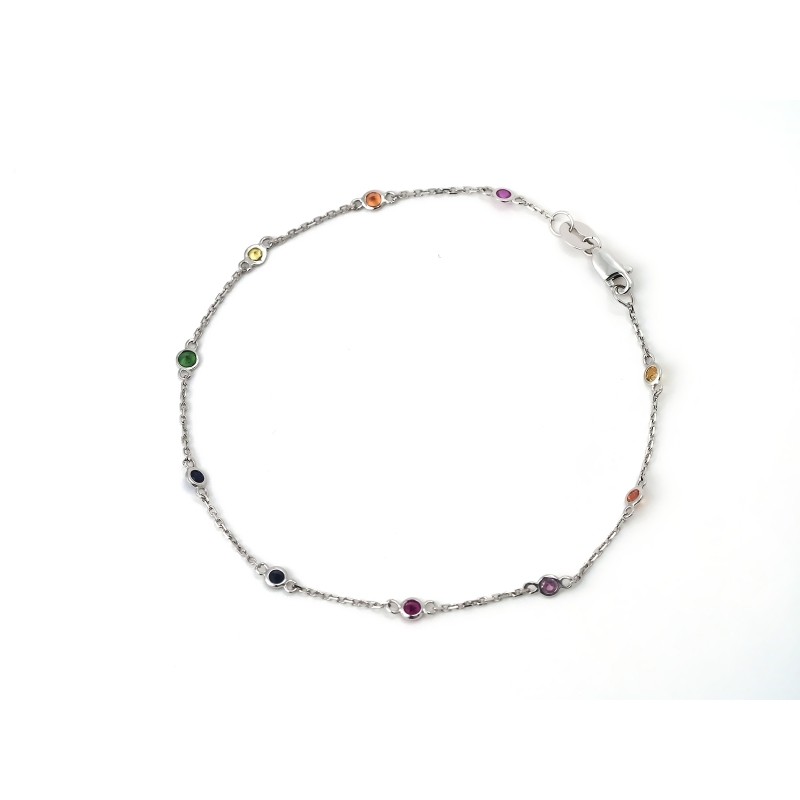 MULTI GEM BRACELET (WG)