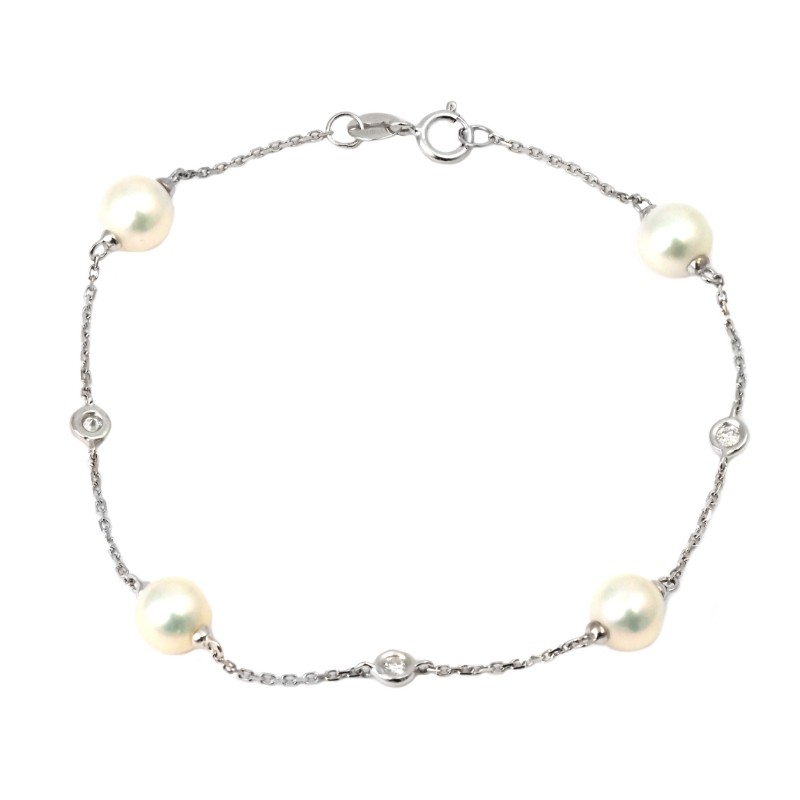 PEARL DIAMOND BRACELET (WG/7