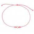 BEZEL SET DIAMOND ON PINK CORD (14K)