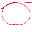 BEZEL SET DIAMOND ON RED CORD (14K)