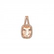 14K MORGANITE W/ DIAMOND PENDANT