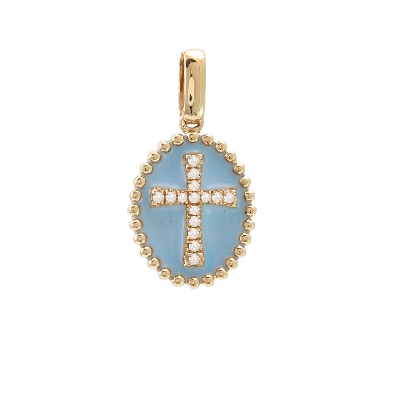 TURQUOISE DIAMOND PENDANT (YG)