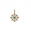 DIAMOND AND TURQUISE STAR PENDANT (14K)