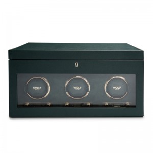 British Racing Triple Watch Winder with Storage