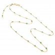 14K YG EMERALD NECKLACE (16