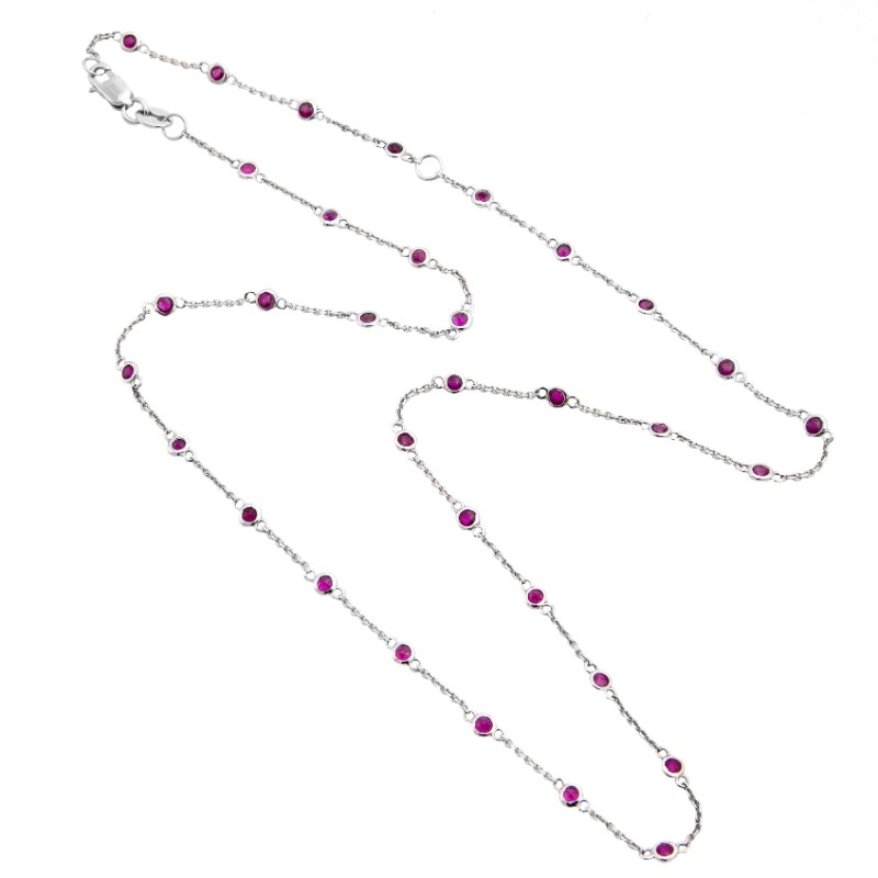 14K WG RUBY NECKLACE (WG/16