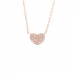 DIAMOND PETITE HEART NECKLACE (RG/16+2