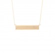 DIAMOND BAR NECKLACE (14KYG) 16+2