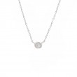 DIAMOND BEZEL SET NECKLACE (14KWG) (16+2