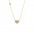 DIAMOND FASHION HEART NECKLACE (14KYG) (16+2