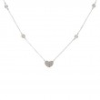 DIAMOND FASHION HEART NECKLACE (14KWG) (16+2