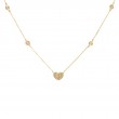 DIAMOND FASHION HEART NECKLACE (14KYG) (16+2