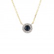 SAPPHIRE W/ DIAMOND NECKLACE (14KYG) (16+2
