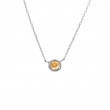 14K WG CITRINE BEZEL NECKLACE