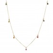MULTI-GEM FASHION NECKLACE (16+2
