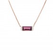 RHODOLITE AND DIAMOND NECKLACE (14RW)