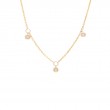 DIAMOND BY THE YARD NECKLACE 3 STONES (YG/16+2