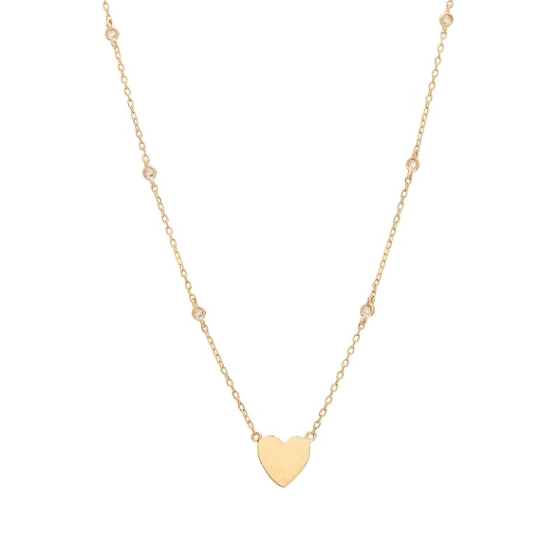 DIAMOND HEART NECKLACE (14KYG)