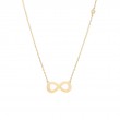 INFINITY SHAPE NECKLACE W/ BEZEL SET DIAMOND (14K)