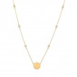 DIAMOND DISK SHAPE NECKLACE (14KYG) (16+2