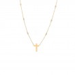 DIAMOND CROSS NECKLACE (14K) (16+2