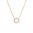 DIAMOND HALO FASHION NECKLACE (14K)(16+2