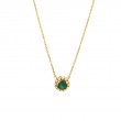 DIAMOND HALO FASHION NECKLACE (14K)(16+2