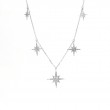 DIAMOND STAR BURST NECKLACE (14KW)