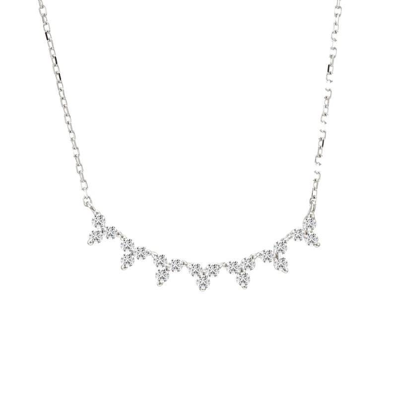 DIAMOND FASHION NECKLACE (14K/WG) (16+2