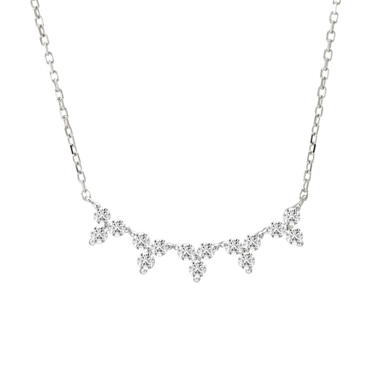 DIAMOND FASHION NECKLACE (14KWG) (16+2