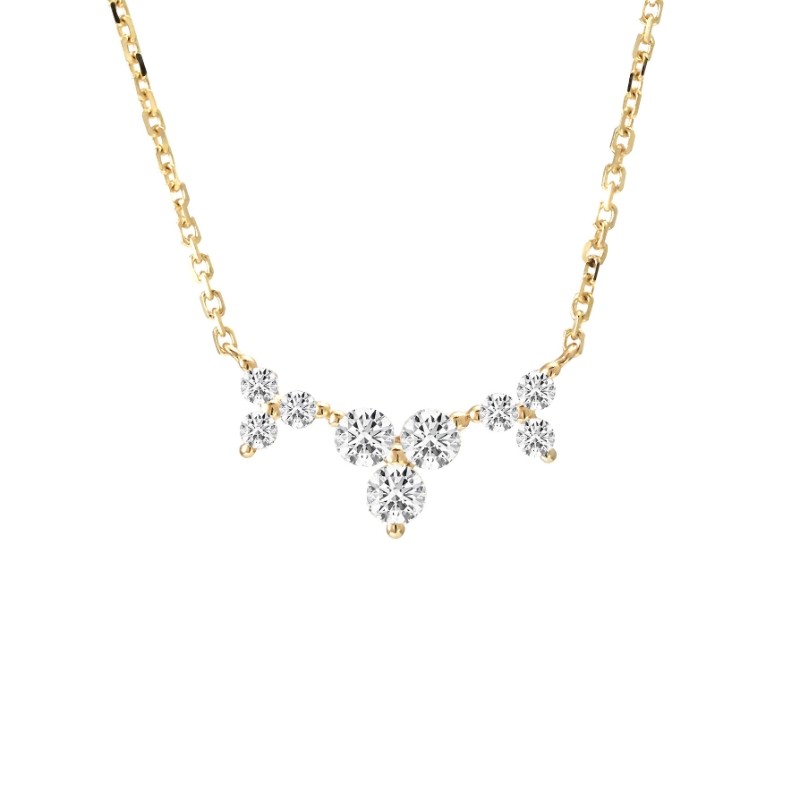 DIAMOND FASHION NECKLACE (14KYG) (16+2