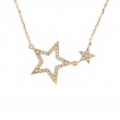 DIAMOND STAR NECKLACE (14K) (16+2