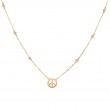 DIAMOND BY THE YARD NECKLACE W/ PEACE CHARM (14K)