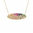 MULTI-GEM RAINBOW NECKLACE (14K)16+2