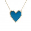 TURQUOISE HEART NECKLACE (YG)
