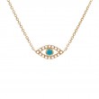 TURQUOISE DIAMOND NECKLACE (YG/16