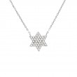 DIAMOND JEWISH STAR NECKLACE (14K) 16+2