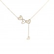 DIAMOND FASHION HEART THEME NECKLACE (14K)(16+2