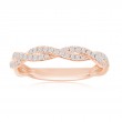 14K Rose Gold Twist Diamond Band