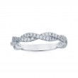 14K White Gold Twist Diamond Band