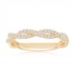 14K Yellow Gold Twist Diamond Band