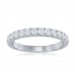 14K White Gold Pav&eacute; Diamond Band