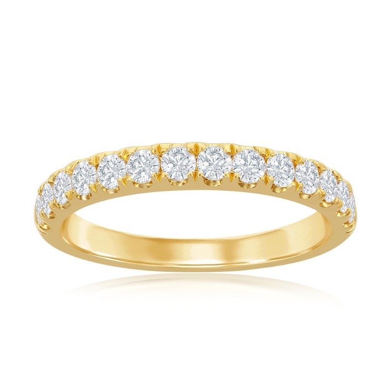 14K Yellow Gold Pav&eacute; Diamond Band
