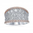 14K Two-Tone Layered Multi-Row Anniversary Band
