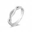 14K White Gold Twist Diamond Band