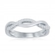 14K White Gold Twist Diamond Band