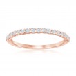 14K Rose Gold Micro Pav&eacute; Diamond Band