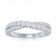 14K White Gold Crossover Diamond Band