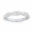 14K White Gold Twist Diamond Band